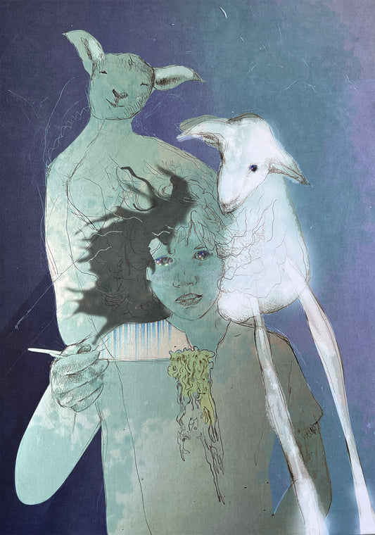 Ely and the Sheep - Print